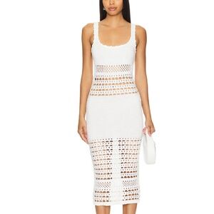 RETROFETE Avril Crochet White Dress